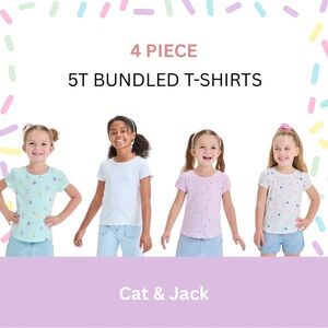 Cat & Jack 4-Piece T-Shirt Set - White, Blue, Pink, Multicolor